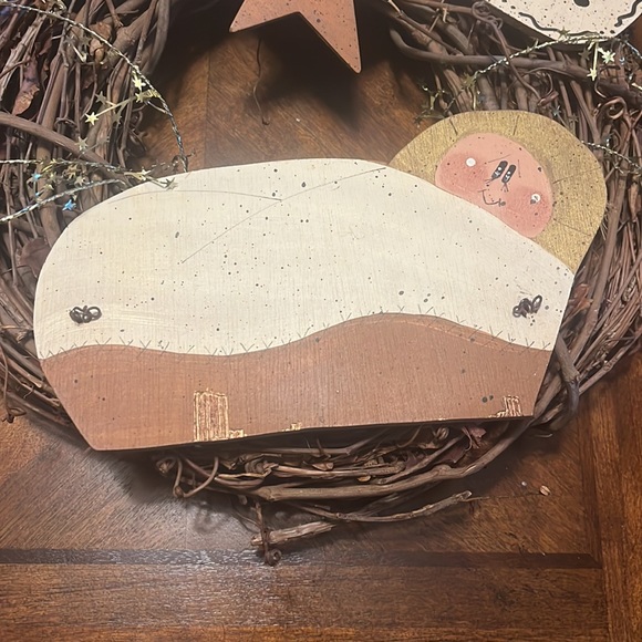 Handmade “Jesus is the Reason” 12” grapevine wreath - Picture 2 of 4